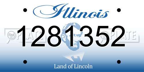 1281352 Illinois License Plate