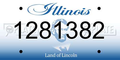 1281382 Illinois License Plate
