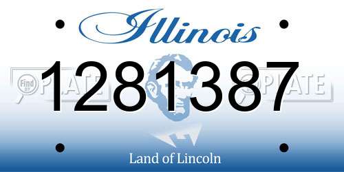 1281387 Illinois License Plate