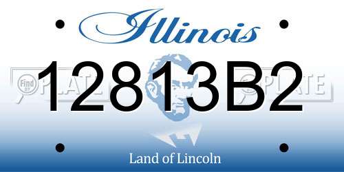 12813B2 Illinois License Plate