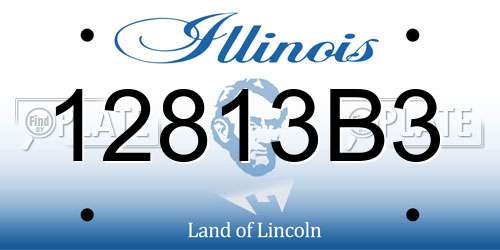 12813B3 Illinois License Plate