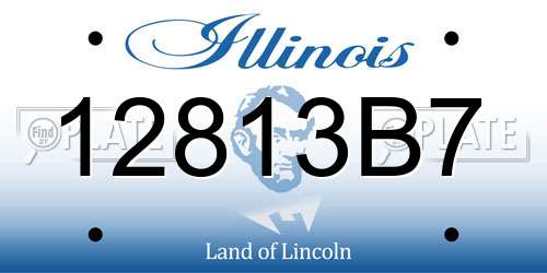 12813B7 Illinois License Plate