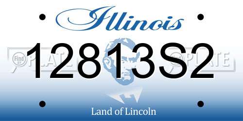 12813S2 Illinois License Plate