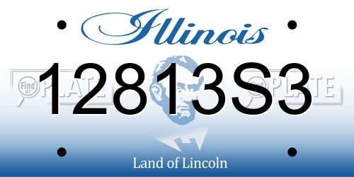 12813S3 Illinois License Plate