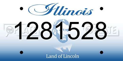 1281528 Illinois License Plate