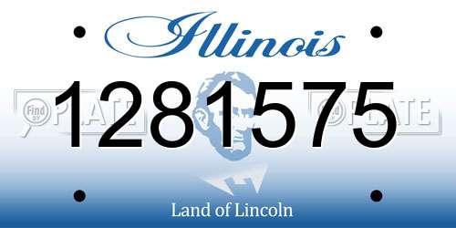 1281575 Illinois License Plate