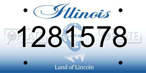 1281578 Illinois License Plate