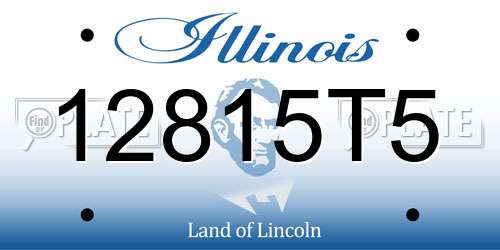 12815T5 Illinois License Plate