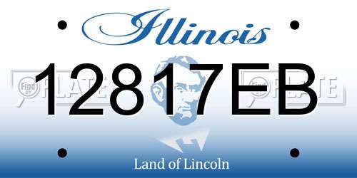 12817EB Illinois License Plate