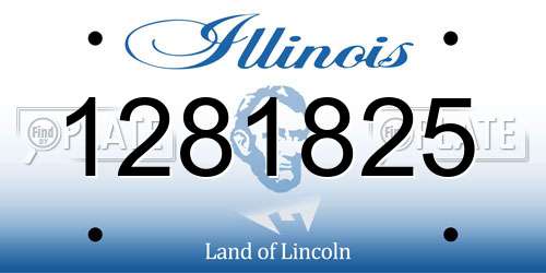 1281825 Illinois License Plate