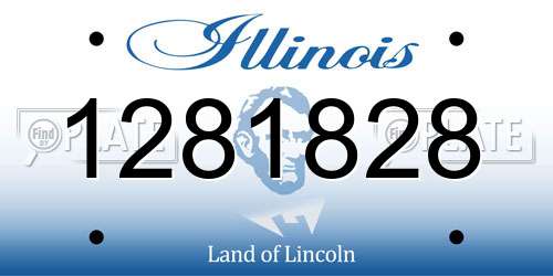 1281828 Illinois License Plate