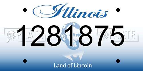 1281875 Illinois License Plate