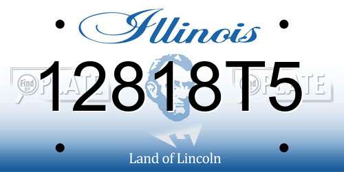 12818T5 Illinois License Plate