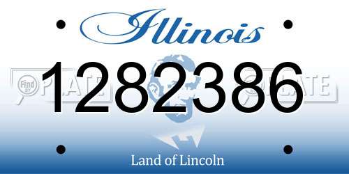 1282386 Illinois License Plate