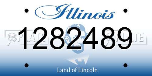 1282489 Illinois License Plate