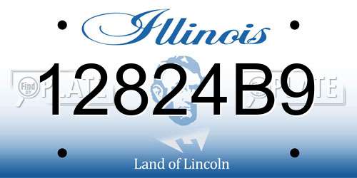 12824B9 Illinois License Plate