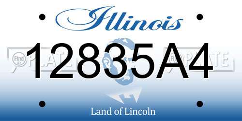 12835A4 Illinois License Plate