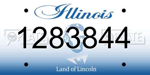 1283844 Illinois License Plate