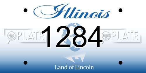1284 Illinois License Plate