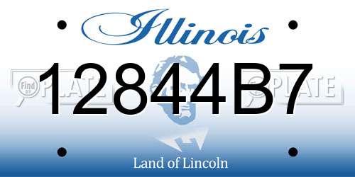 12844B7 Illinois License Plate