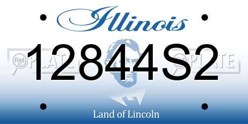 12844S2 Illinois License Plate