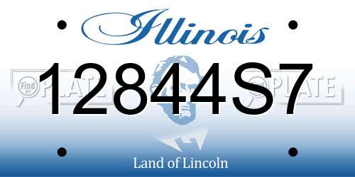 12844S7 Illinois License Plate