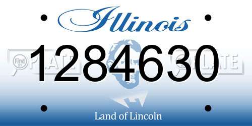 1284630 Illinois License Plate