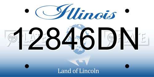 12846DN Illinois License Plate