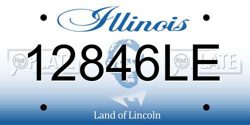12846LE Illinois License Plate