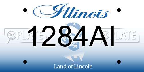 1284AI Illinois License Plate