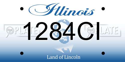 1284CI Illinois License Plate