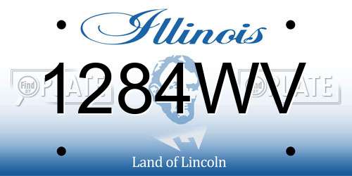 1284WV Illinois License Plate