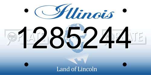 1285244 Illinois License Plate