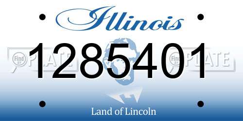 1285401 Illinois License Plate