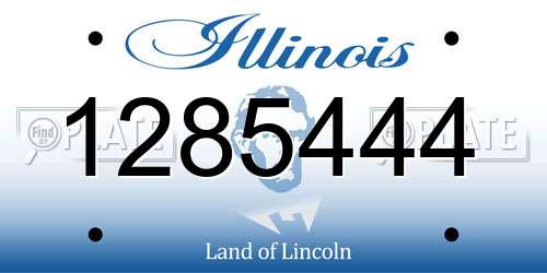 1285444 Illinois License Plate