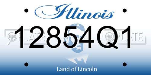 12854Q1 Illinois License Plate