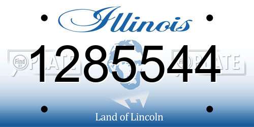1285544 Illinois License Plate
