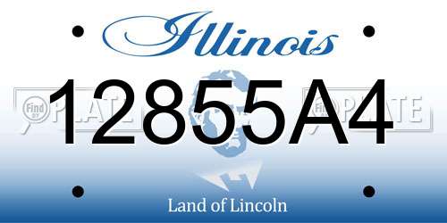 12855A4 Illinois License Plate