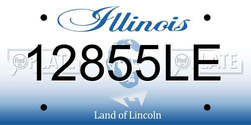 12855LE Illinois License Plate