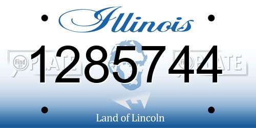 1285744 Illinois License Plate