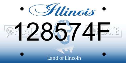 128574F Illinois License Plate