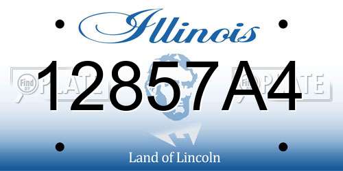 12857A4 Illinois License Plate