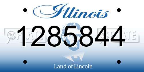 1285844 Illinois License Plate