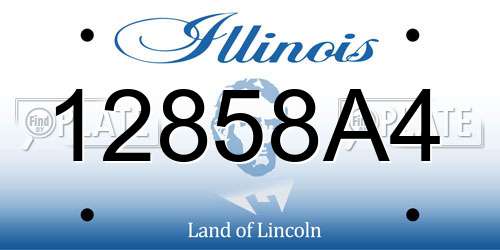 12858A4 Illinois License Plate