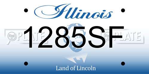 1285SF Illinois License Plate