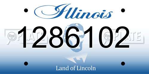 1286102 Illinois License Plate