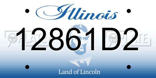 12861D2 Illinois License Plate