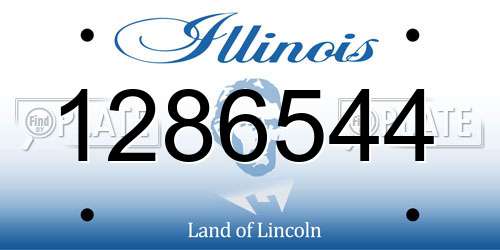 1286544 Illinois License Plate