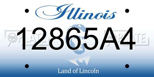 12865A4 Illinois License Plate