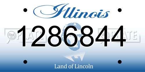 1286844 Illinois License Plate
